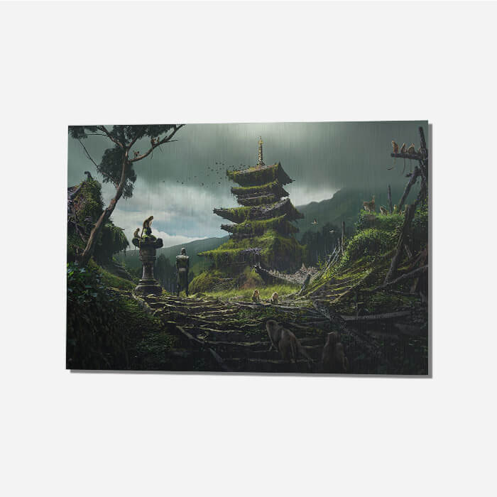 Pagoda - Assassin's Creed art - Metal Poster